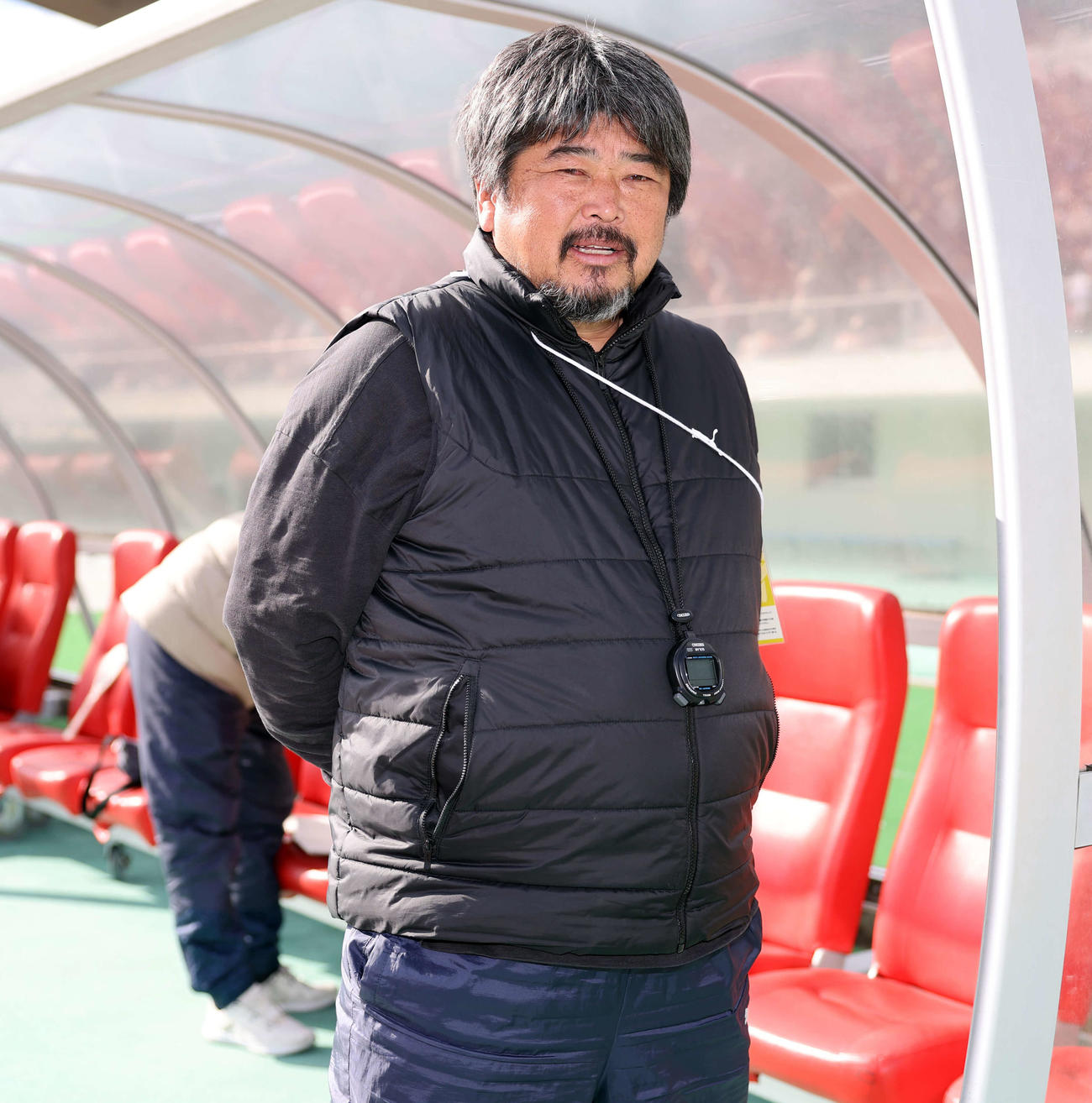 尚志対神戸弘陵　尚志の仲村監督（撮影・浅見桂子）