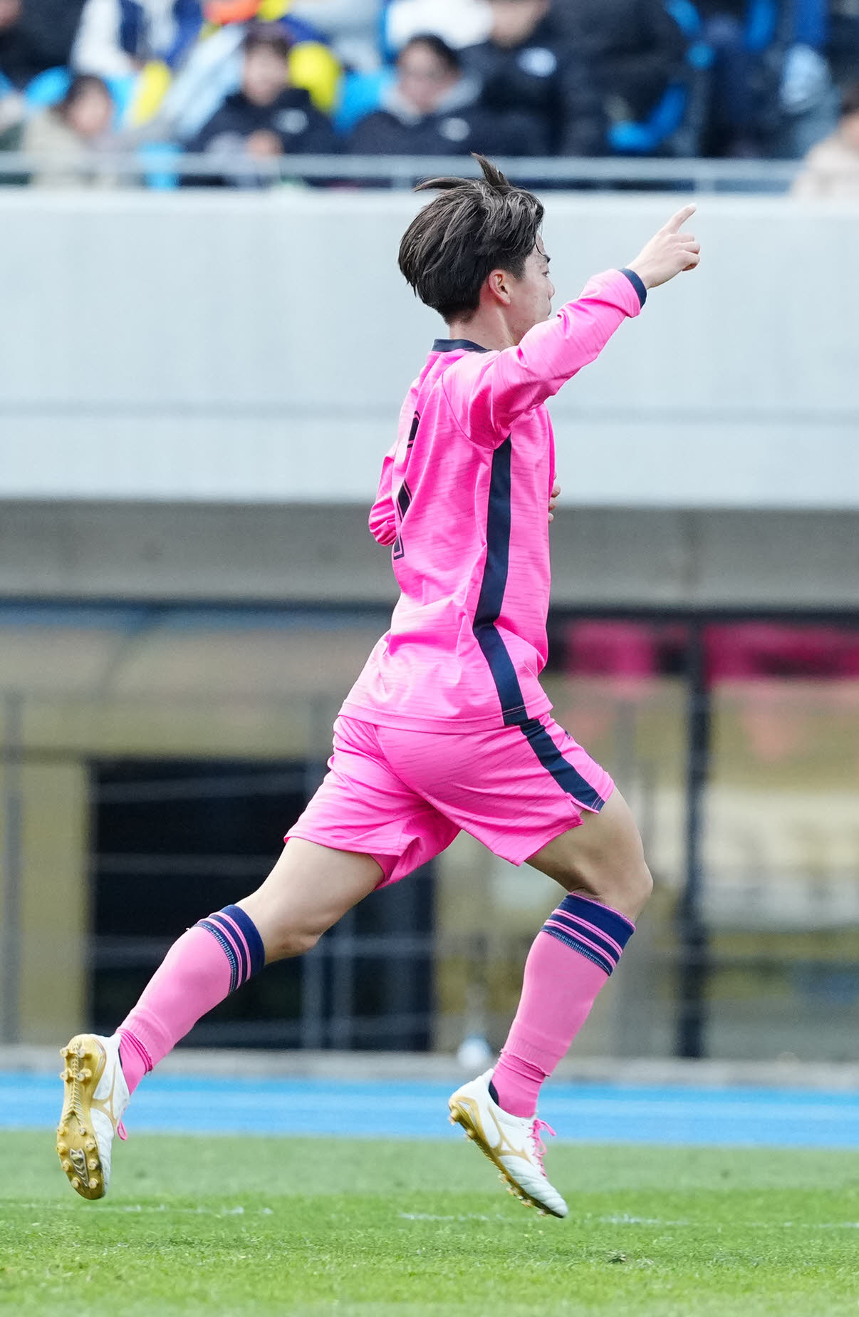 聖和学園対日大藤沢　前半、先制ゴールを決めた日大藤沢・野口（撮影・江口和貴）
