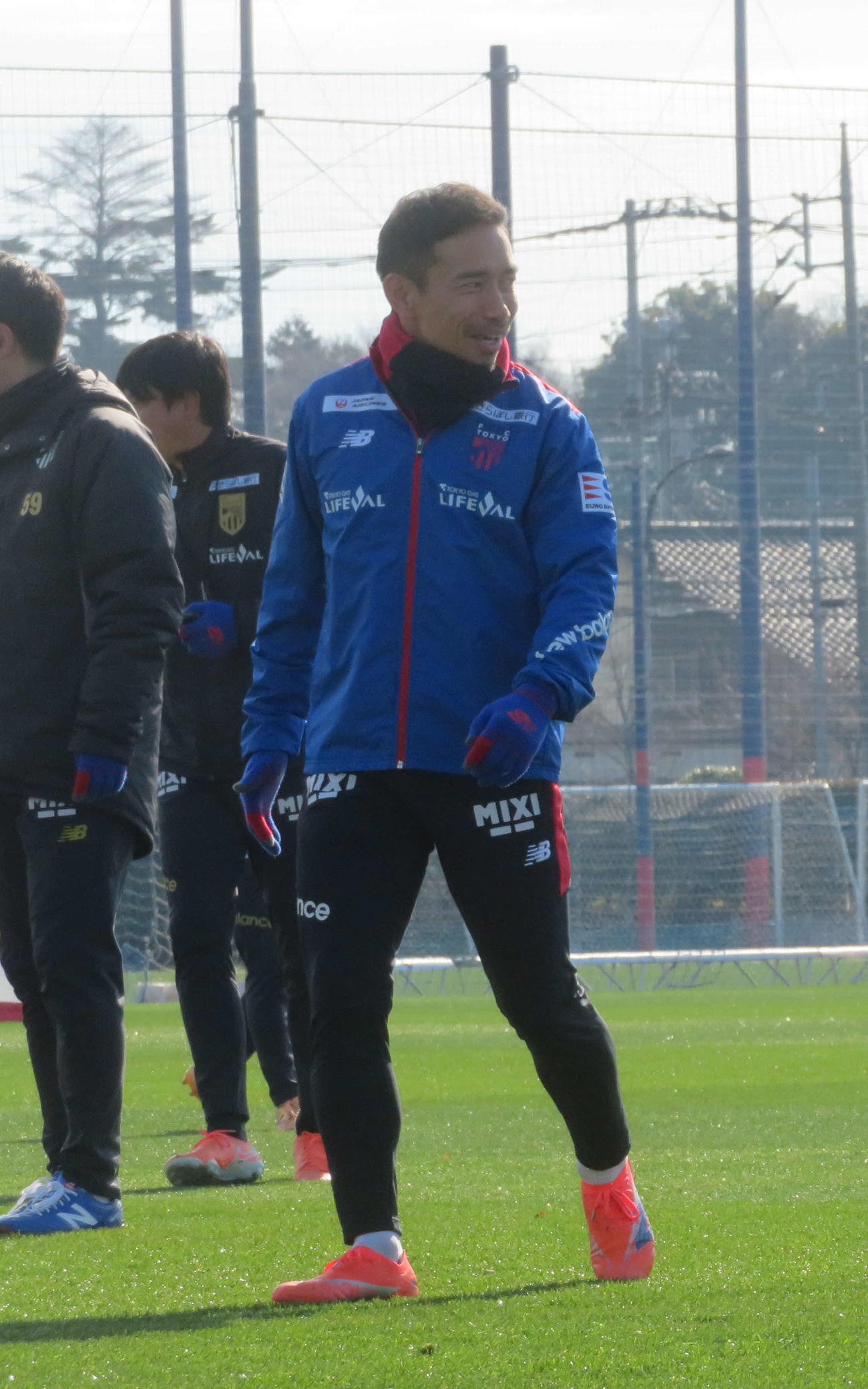 新シーズンに向けて調整したFC東京DF長友佑都（撮影・佐藤成）