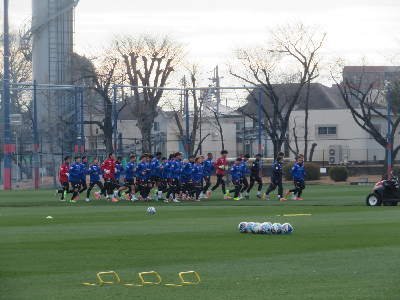 新シーズンに向けて調整したFC東京（撮影・佐藤成）