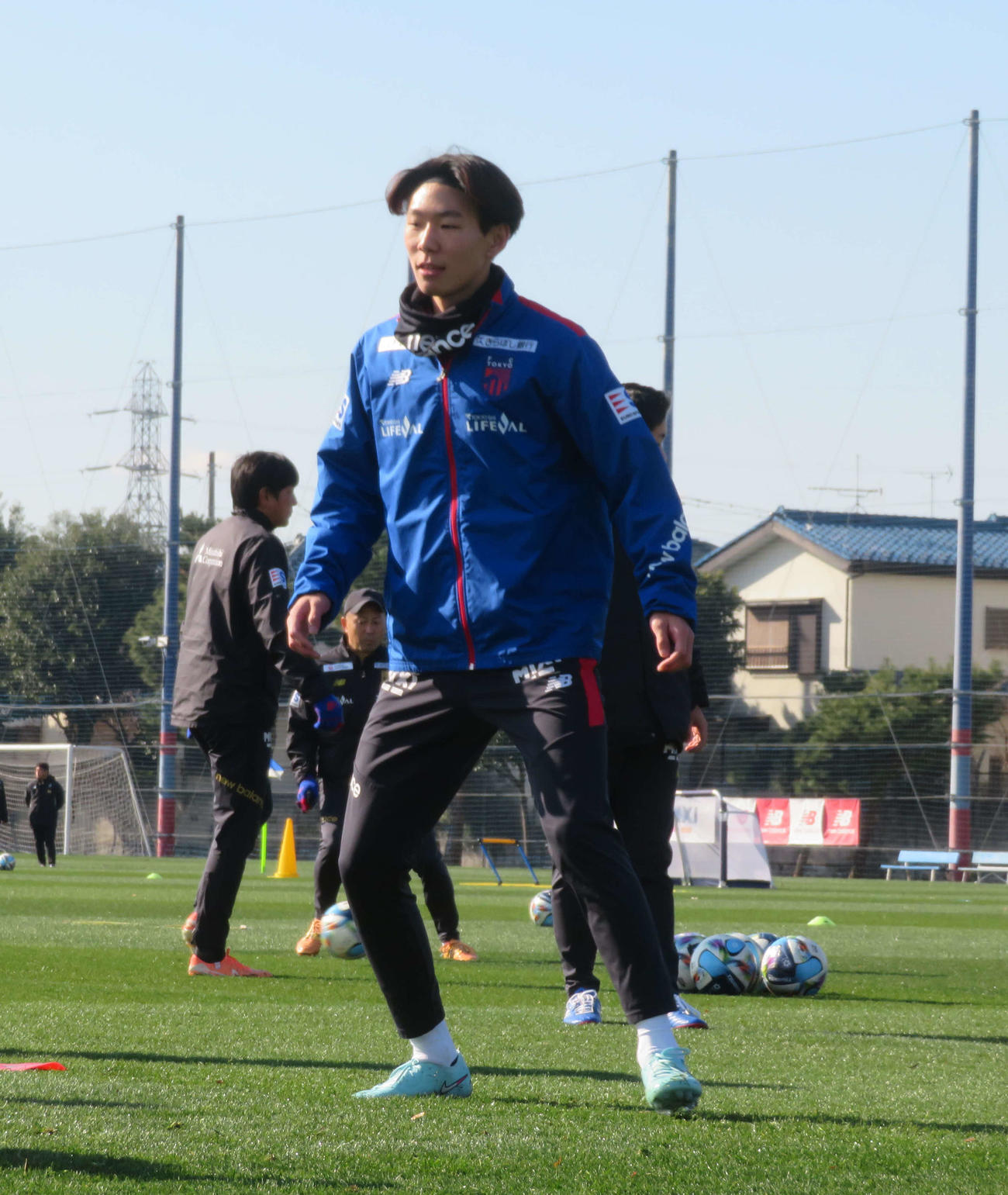新シーズンに向けて調整したFC東京DF稲村隼翔（撮影・佐藤成）