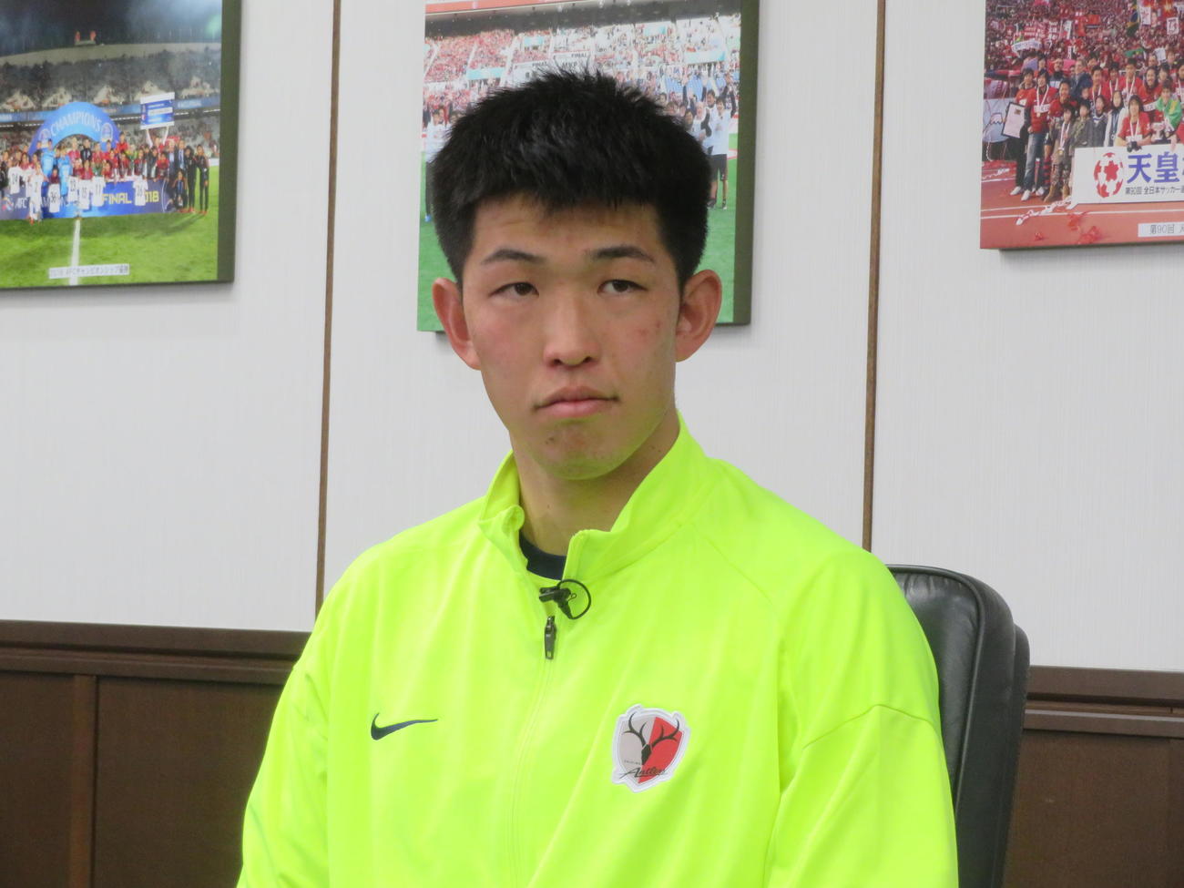 新シーズンに向けて始動した鹿島アントラーズのGK早川友基（撮影・佐藤成）