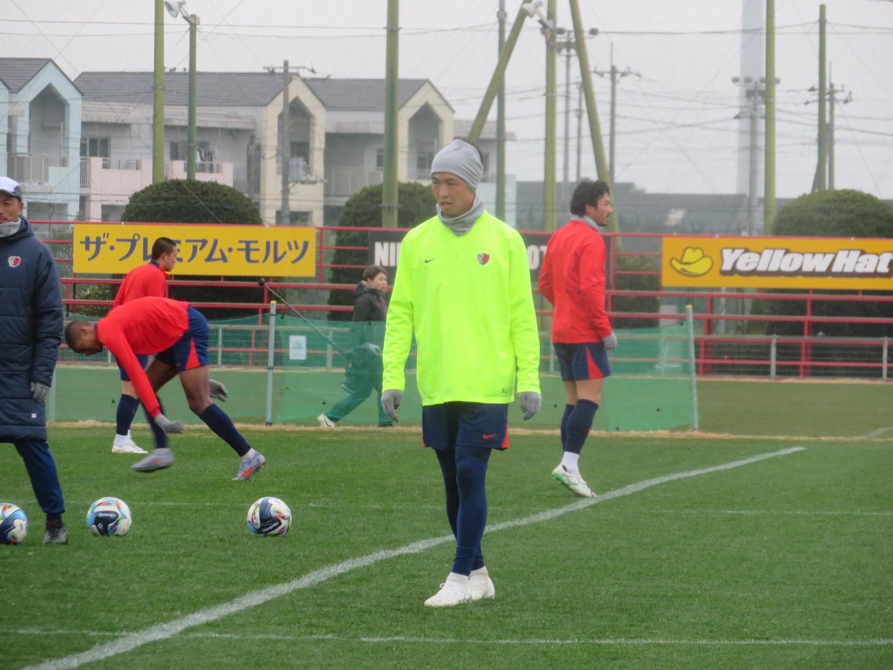 新シーズンに向けて始動した鹿島アントラーズのGK早川友基（撮影・佐藤成）