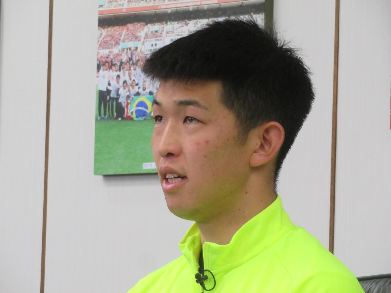 新シーズンに向けて始動した鹿島アントラーズのGK早川友基（撮影・佐藤成）