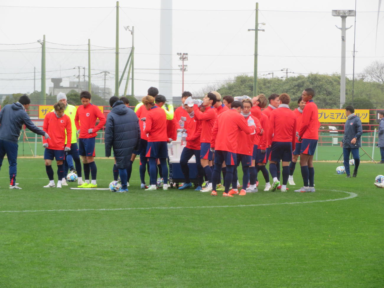 新シーズンに向けて始動した鹿島アントラーズ（撮影・佐藤成）