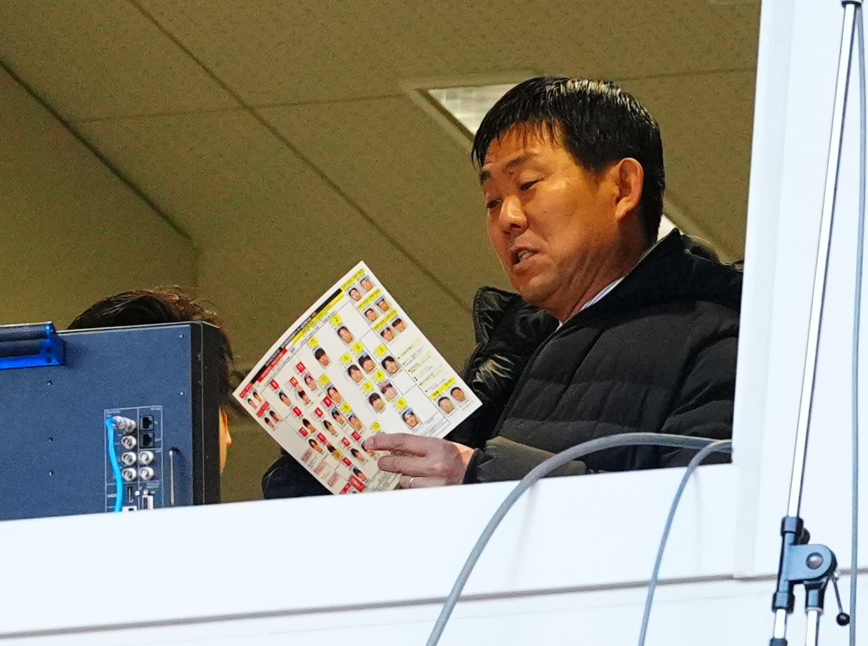 神村学園対鹿島学園　解説を務める日本代表の森保監督（撮影・垰建太）