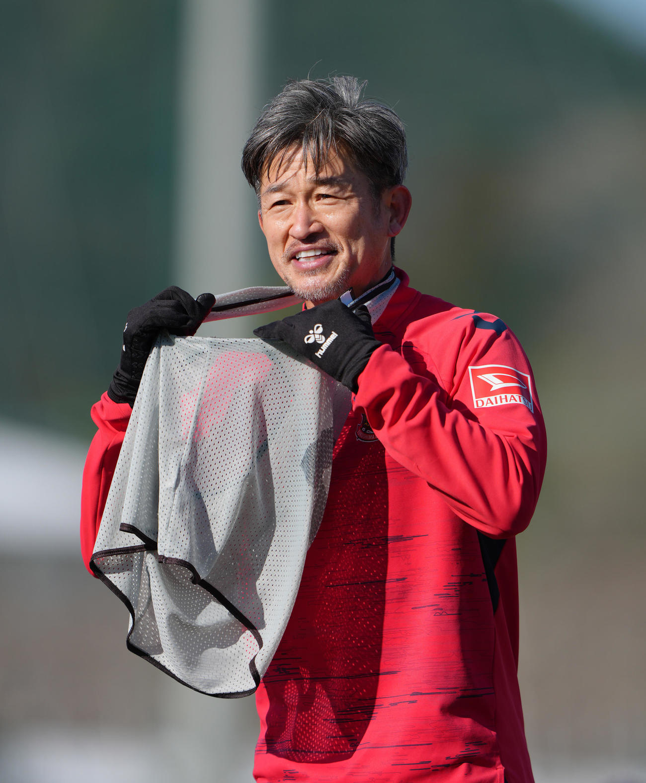 J3福島の練習に合流したカズ（2026年1月撮影）