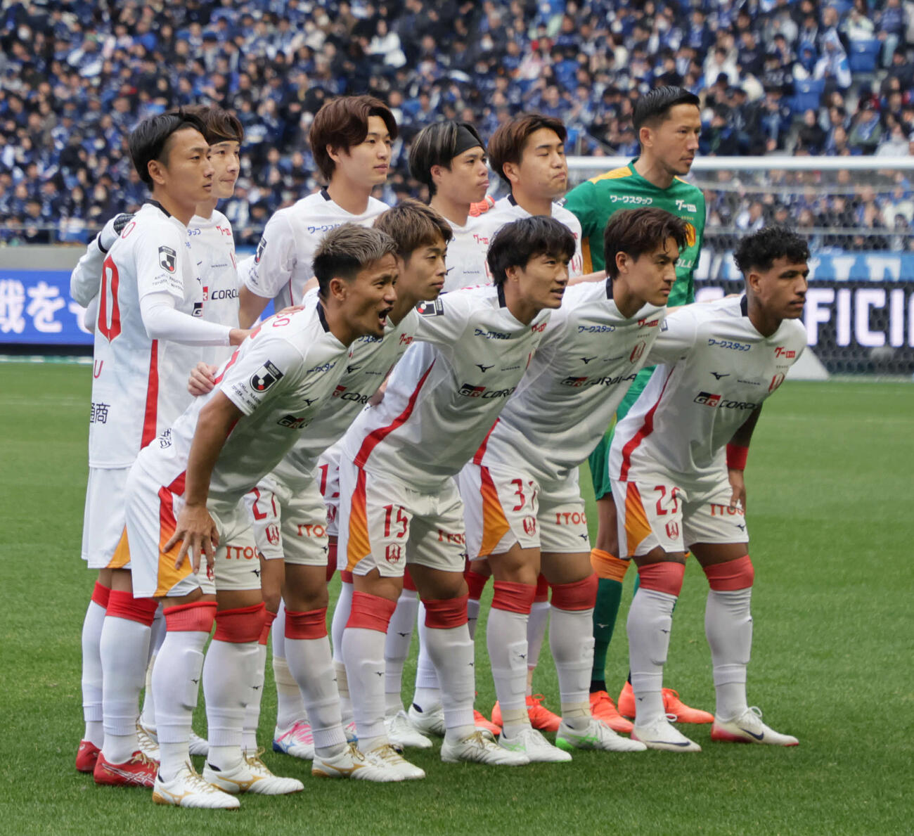 G大阪対名古屋　名古屋スタメン（撮影・宮崎幸一）