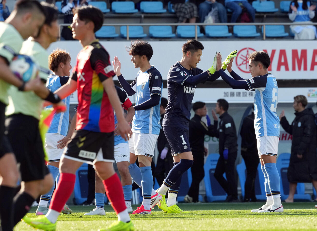 磐田対福島　福島にPK戦の末、勝利した磐田（撮影・たえ見朱実）