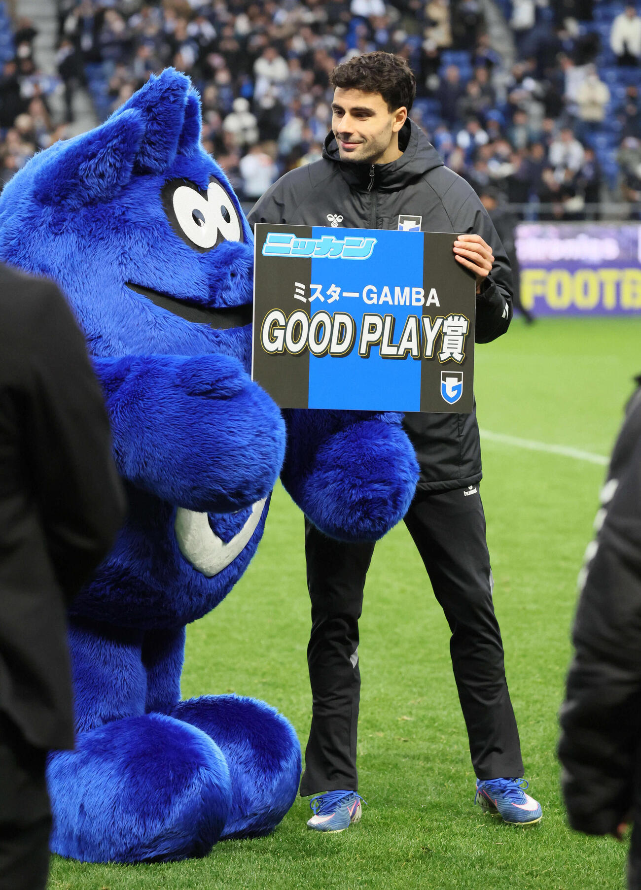 G大阪対清水　ミスターGAMBA GOODPLAY賞に輝いたG大阪ヒュメット（撮影・宮崎幸一）
