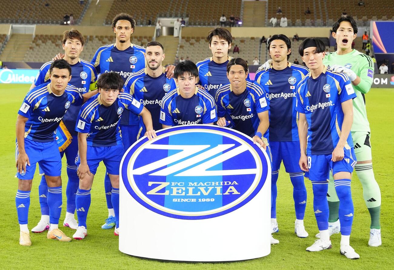 アルアハリ戦に臨む町田イレブン＝ジッダ（共同）