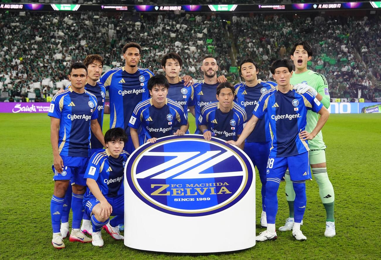 アルアハリ戦に臨む町田イレブン＝ジッダ（共同）