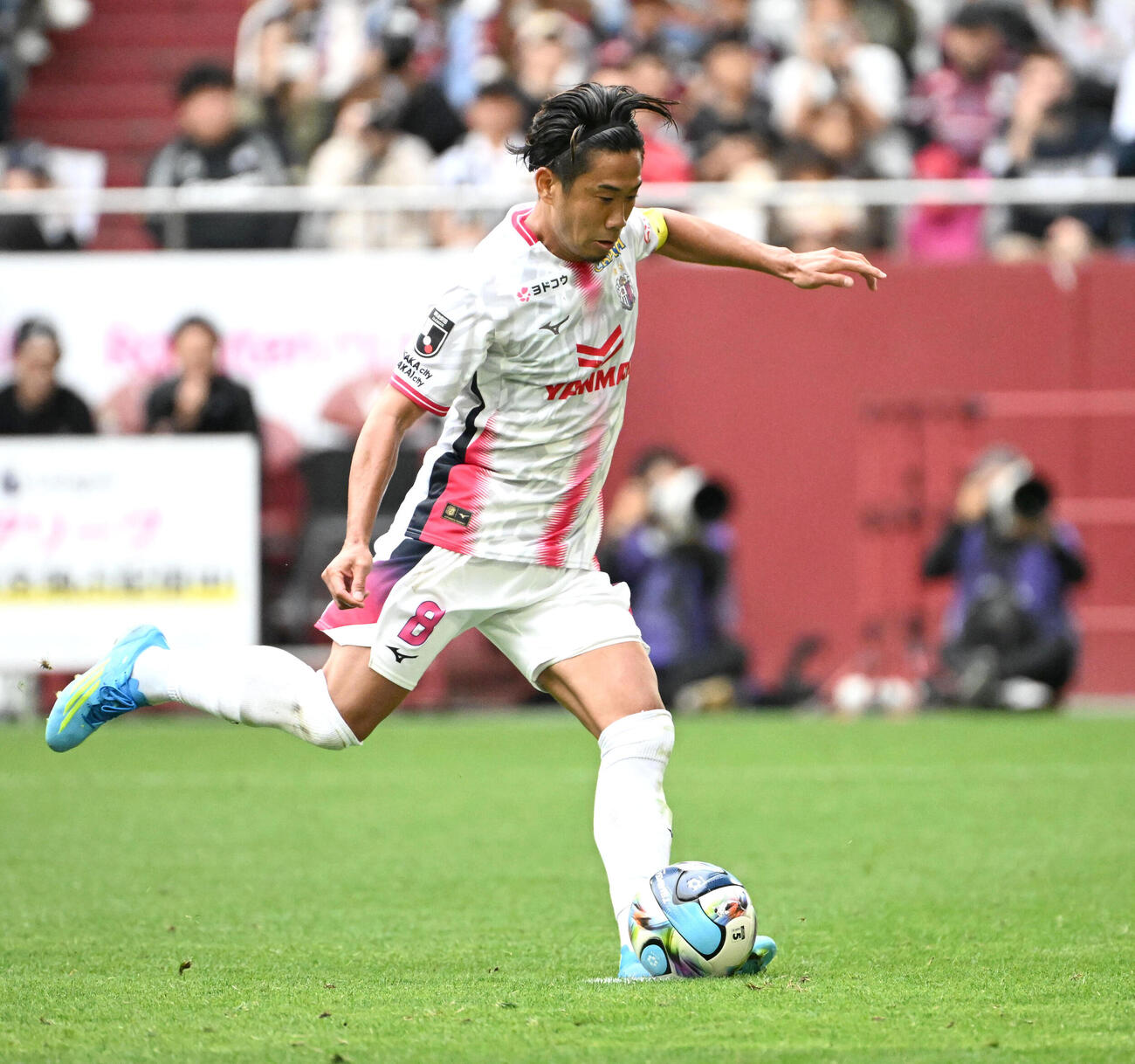 神戸対C大阪　PK、ゴールを決めるC大阪香川真司（撮影・石井愛子）=ノエビアスタジアム神戸