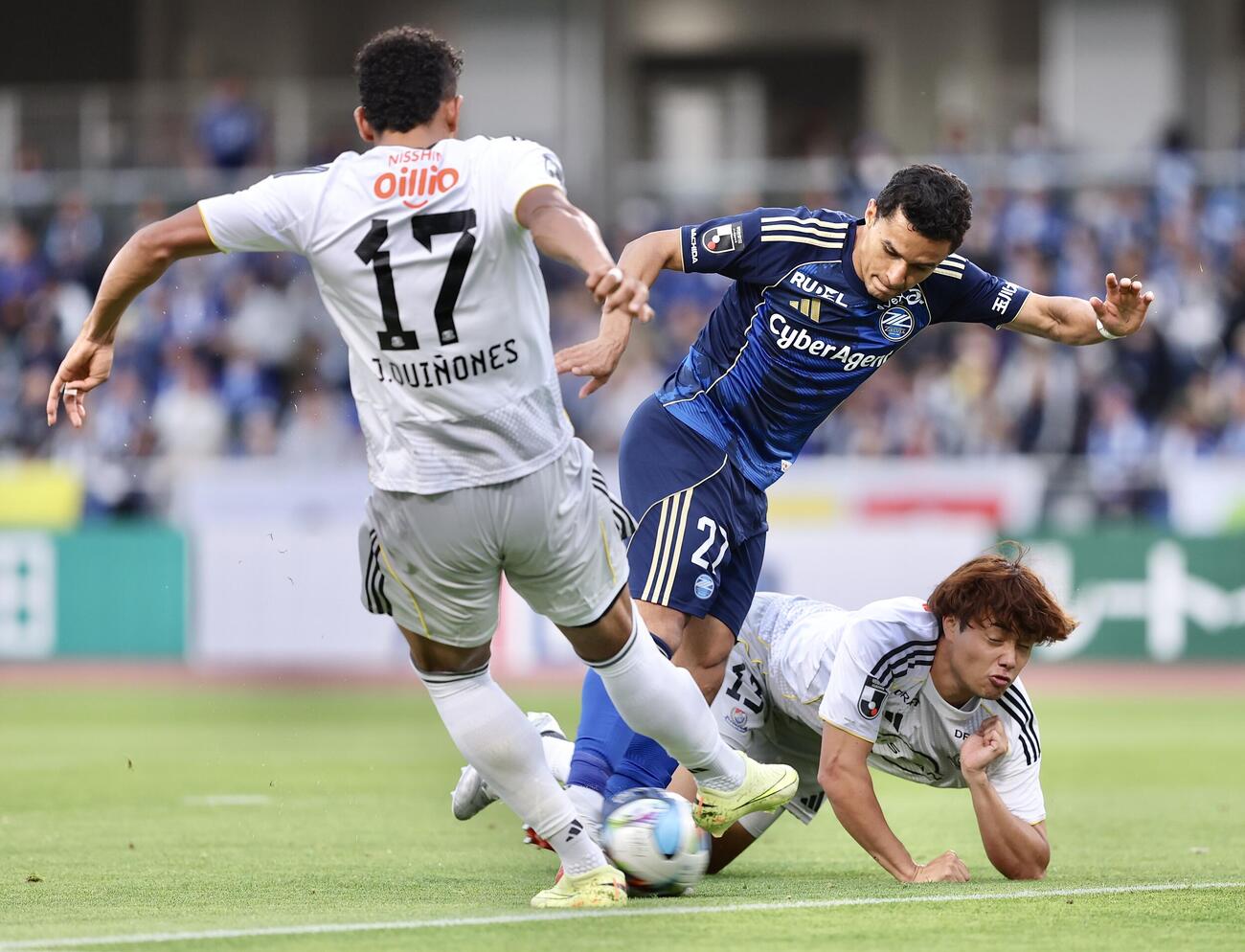 町田対横浜　後半、先制ゴールを決める町田エリキ（撮影・河田真司）