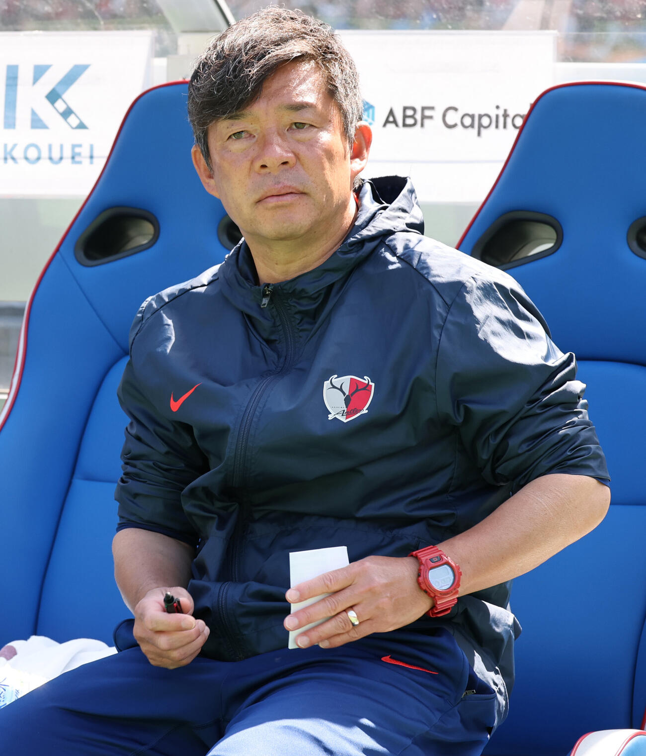 横浜対鹿島　鹿島鬼木達監督（撮影・野上伸悟）