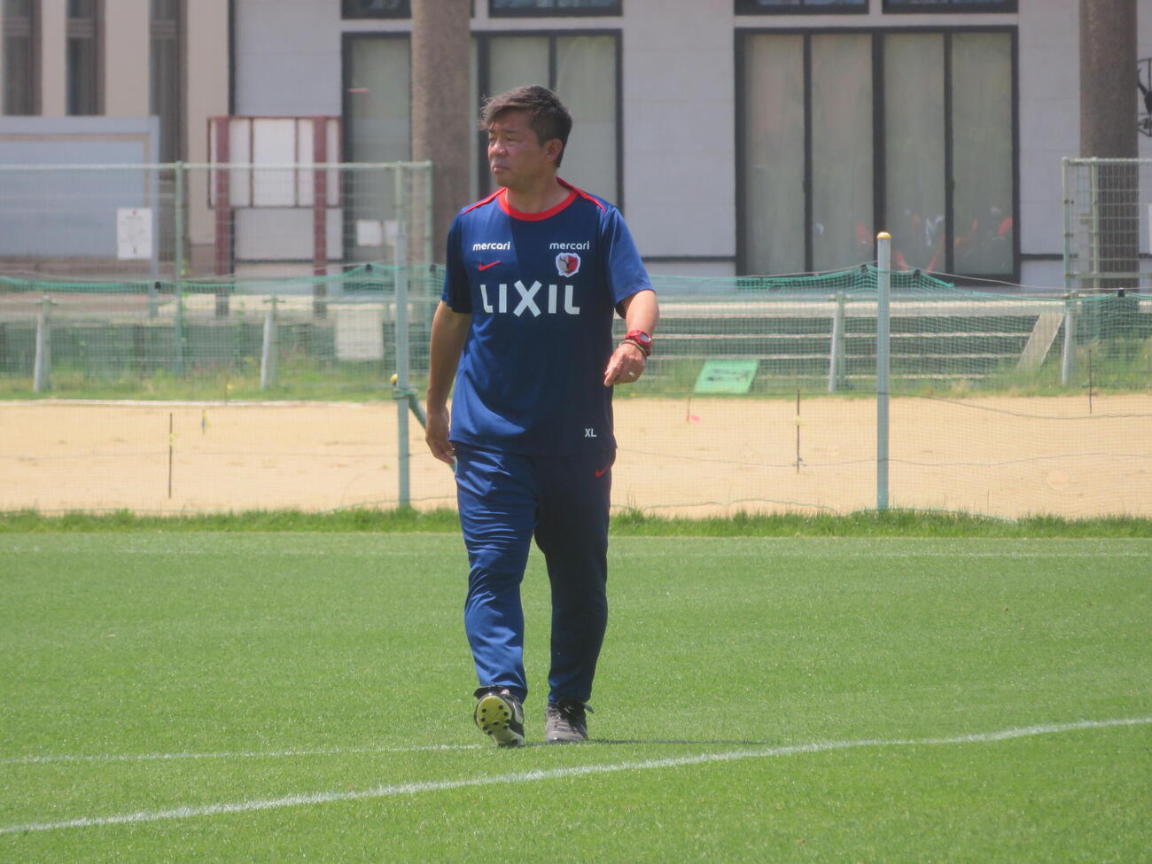 23日のFC東京戦に向けて調整した鹿島アントラーズの鬼木達監督