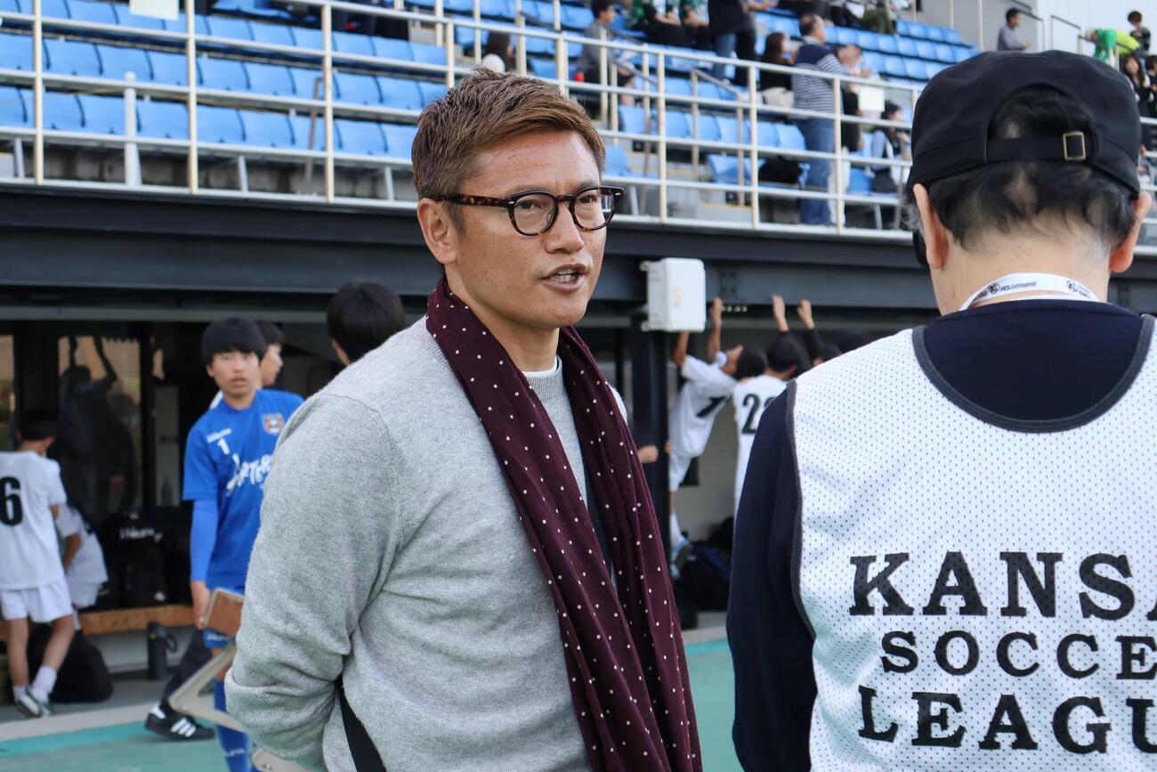生駒FC奈良の播戸竜二社長＝2026年4月撮影