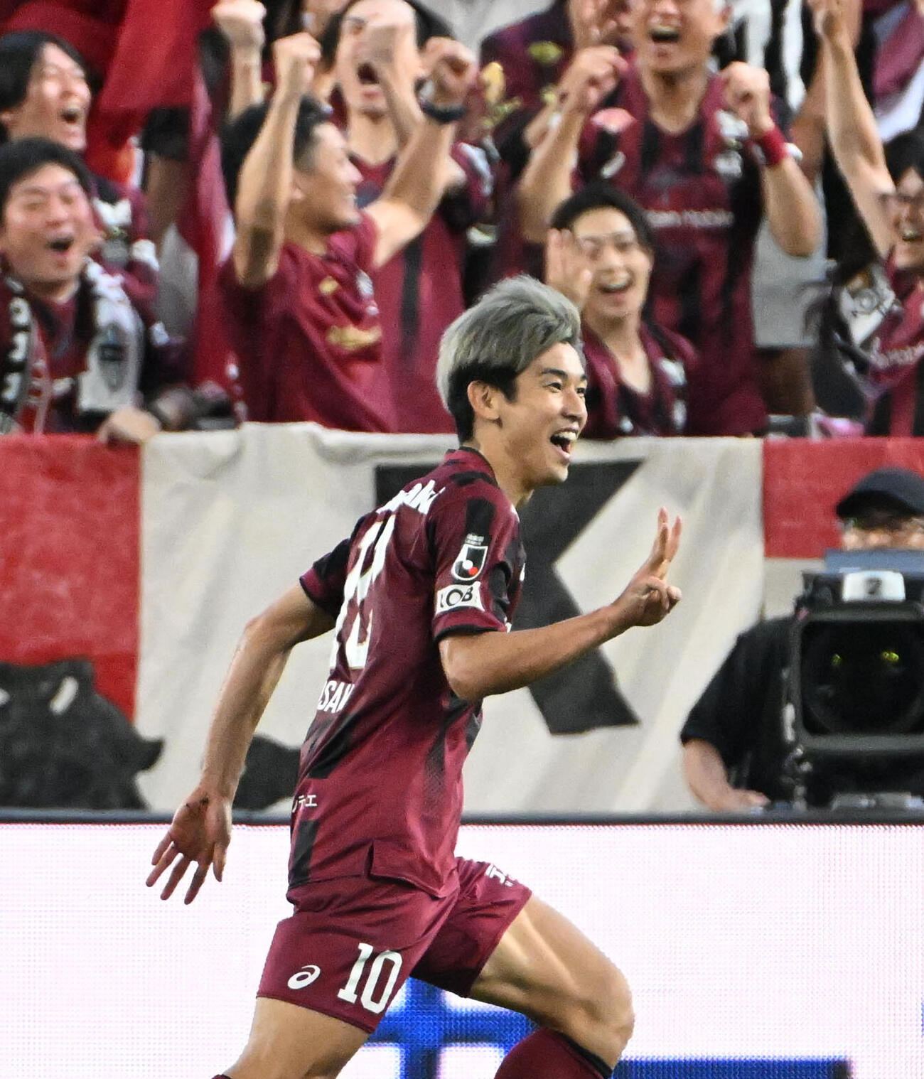 神戸対鹿島　後半、ハットトリックを決めた神戸大迫勇也（撮影・石井愛子）＝2026年5月30日=石井愛子撮影