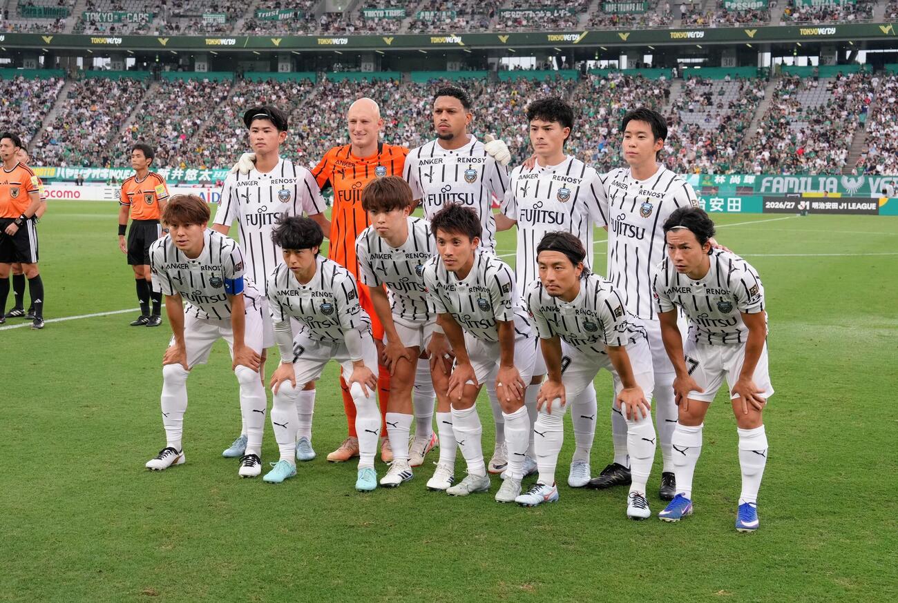 東京V対川崎F　川崎Fのスタメン（撮影・足立雅史）