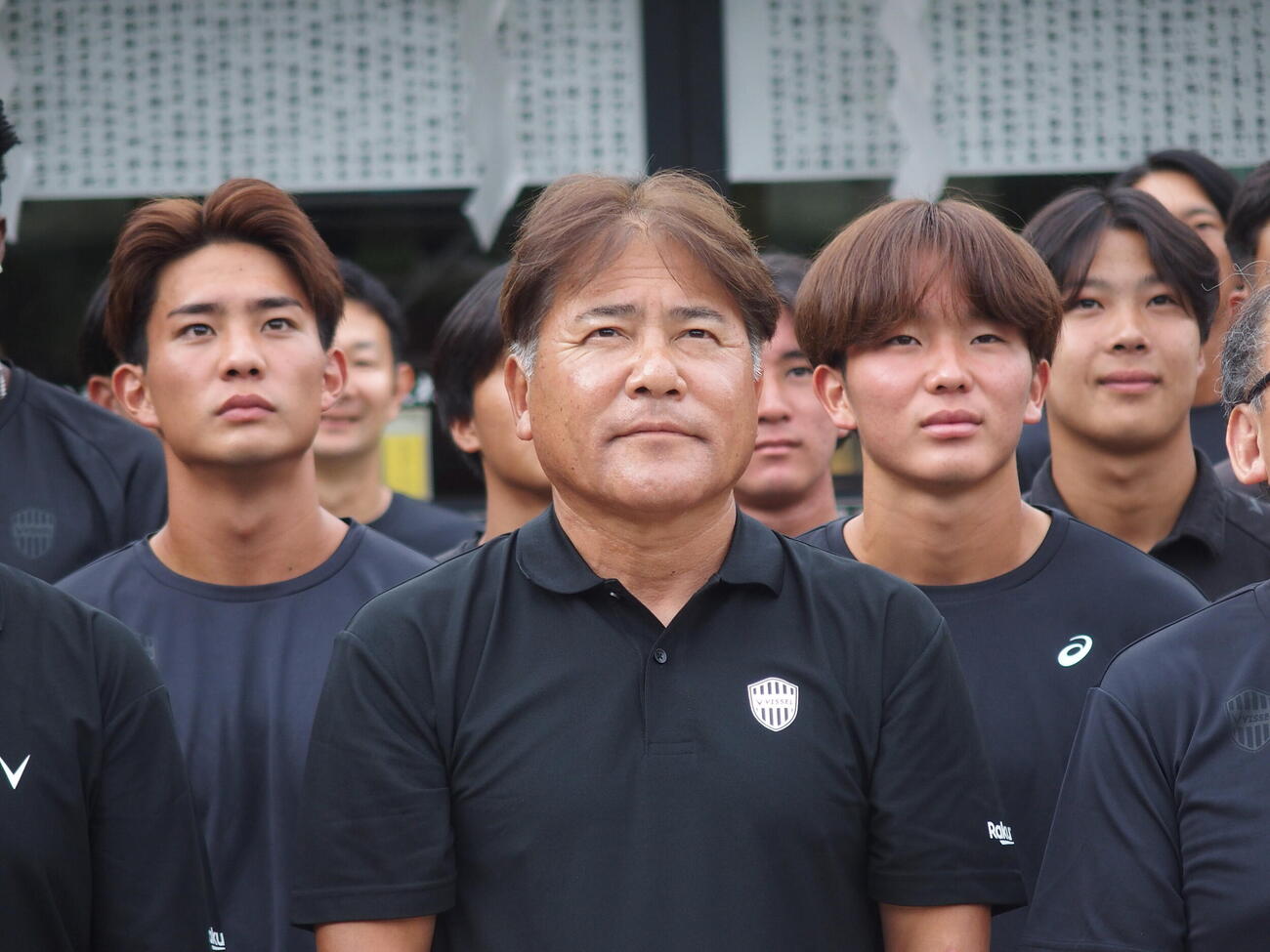 必勝祈願に参加したU－21神戸の手倉森誠監督