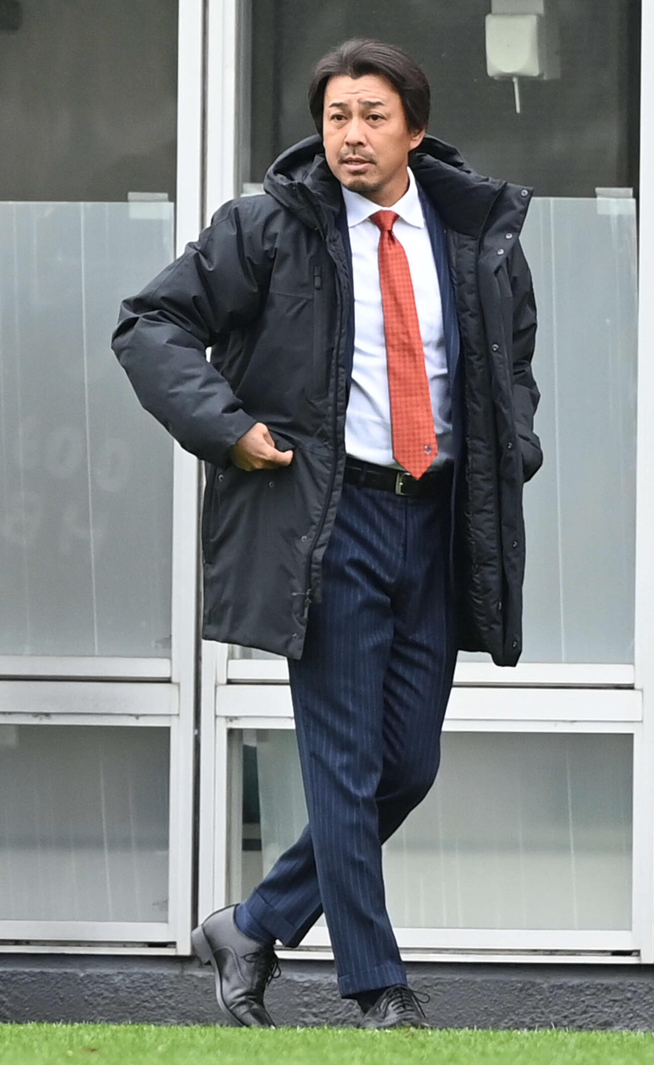 ラインメール青森・原崎政人監督（2023年11月12日撮影）