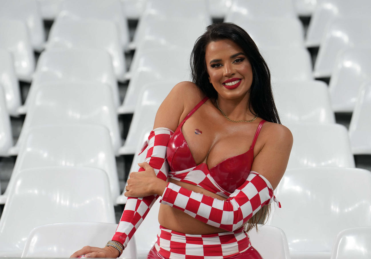 ブラジル対クロアチア　クロアチア・サポーターのイワナ・ノールさん（撮影・パオロ　ヌッチ）