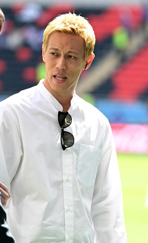 日本対コスタリカ　解説を務める本田圭佑氏（2022年11月27日撮影）