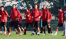 セパハンとのＡＣＬ決勝第２戦を前に調整する浦和の選手ら（撮影・神戸崇利）