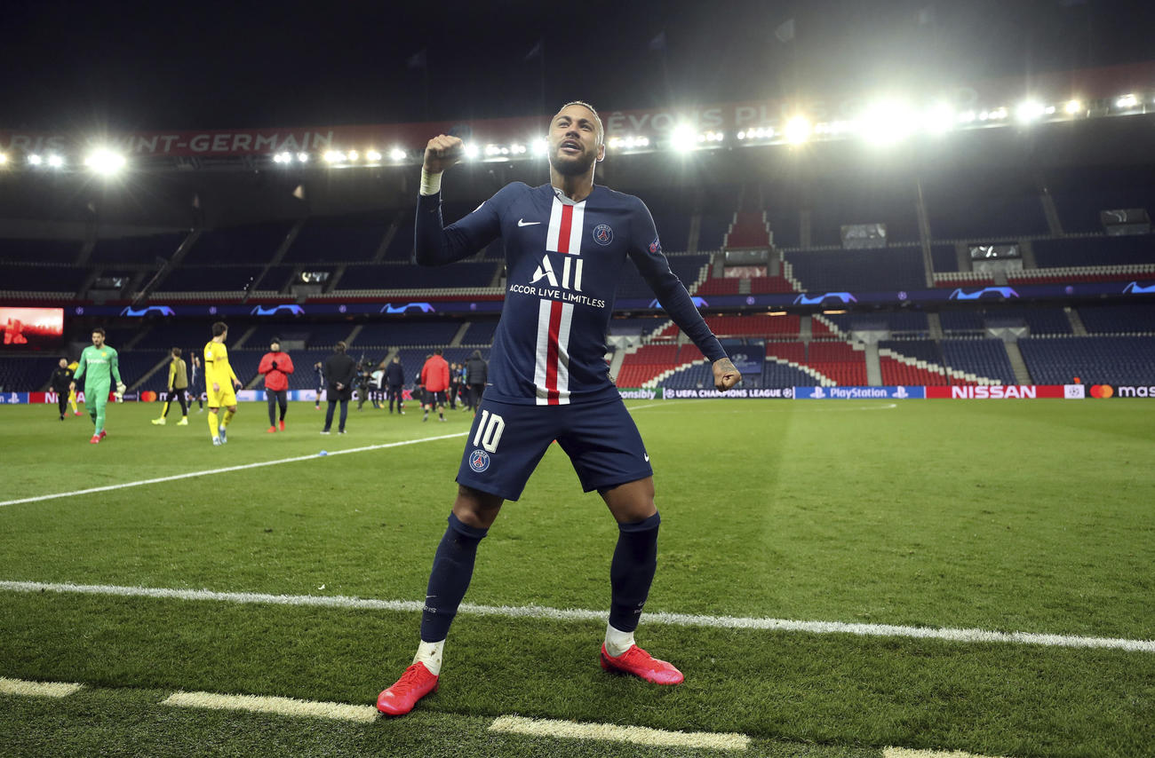 ドルトムント戦でゴールを決めたネイマール（ＡＰ）