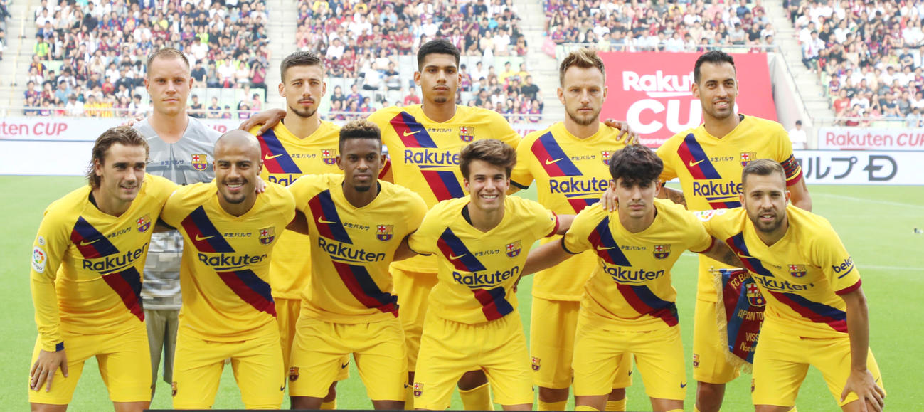 バルセロナの選手ら（2019年7月27日撮影）