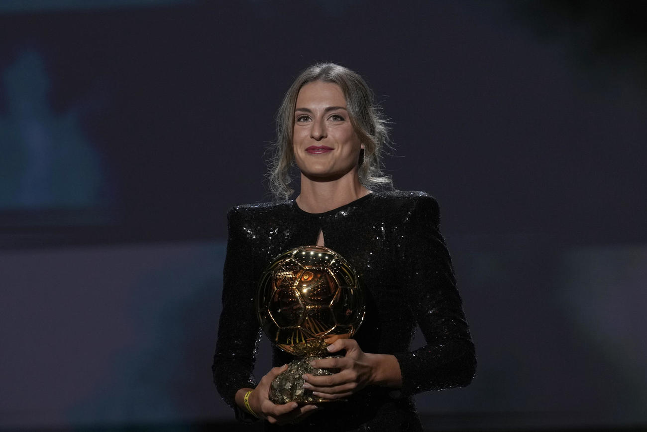 女子のバロンドールに選ばれたスペイン代表MFアレクシア・プテリャス（AP）