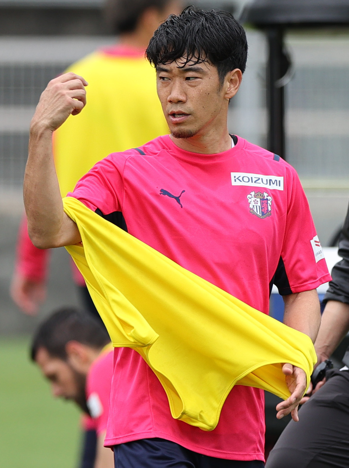 C大阪の練習に参加する香川（撮影・上山淳一）