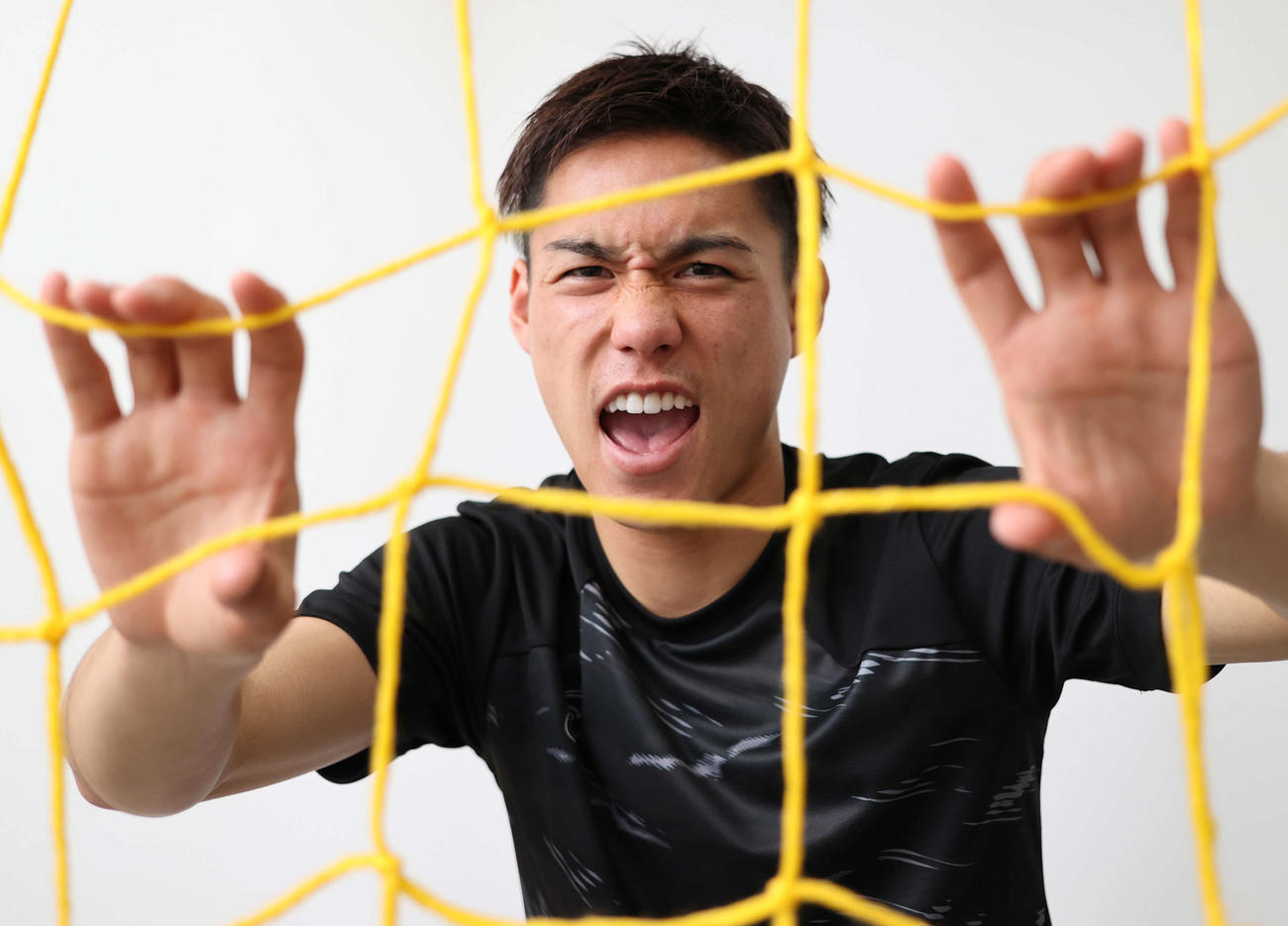 愛称「ビースト」こと林大地は日本代表でもゴールネットを揺らす（撮影・上山淳一）
