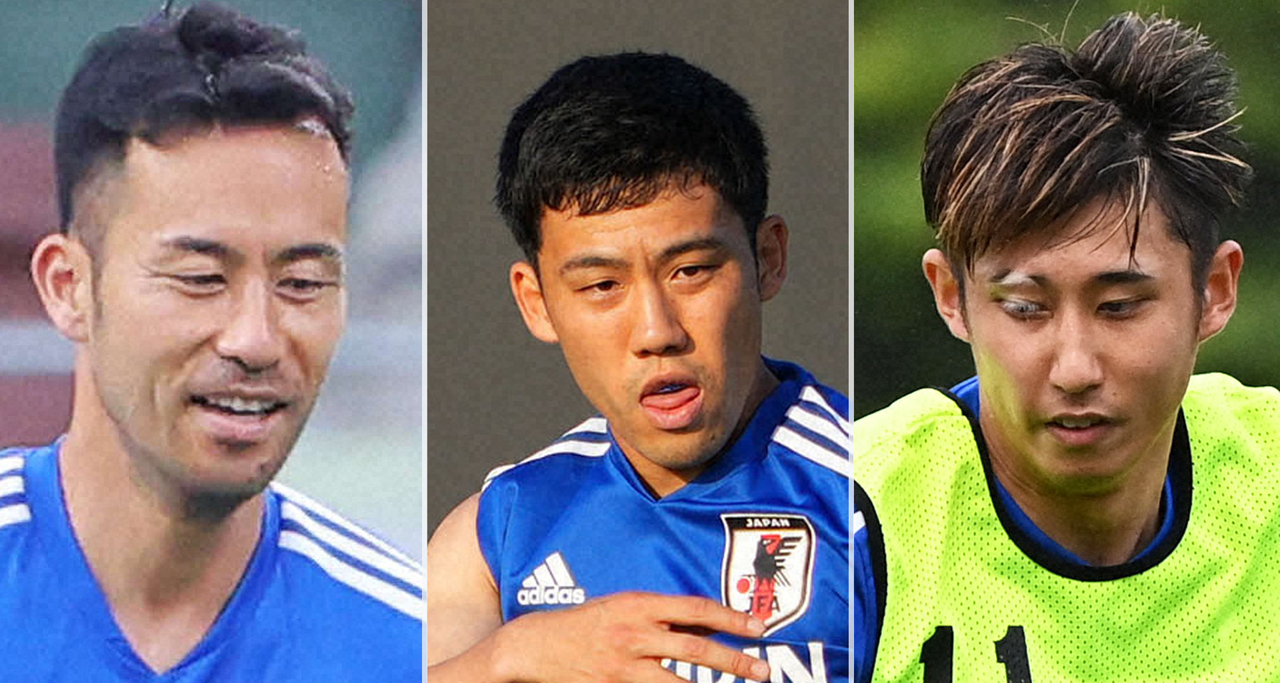 左から吉田麻也、遠藤航、伊藤洋輝