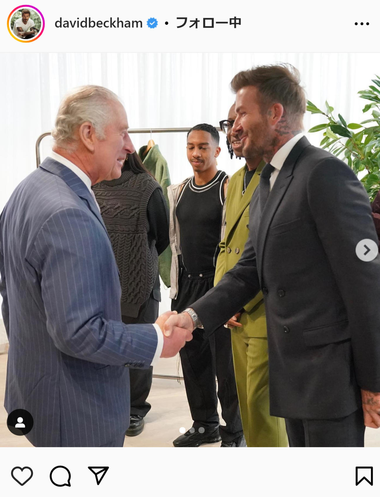 ベッカム氏のインスタグラムから