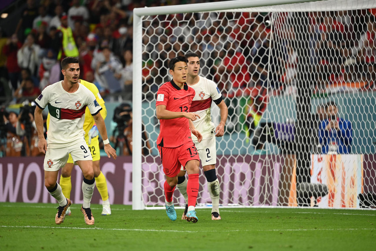 22年W杯カタール大会ポルトガル戦に出場する韓国の孫準浩（2022年12月2日撮影）
