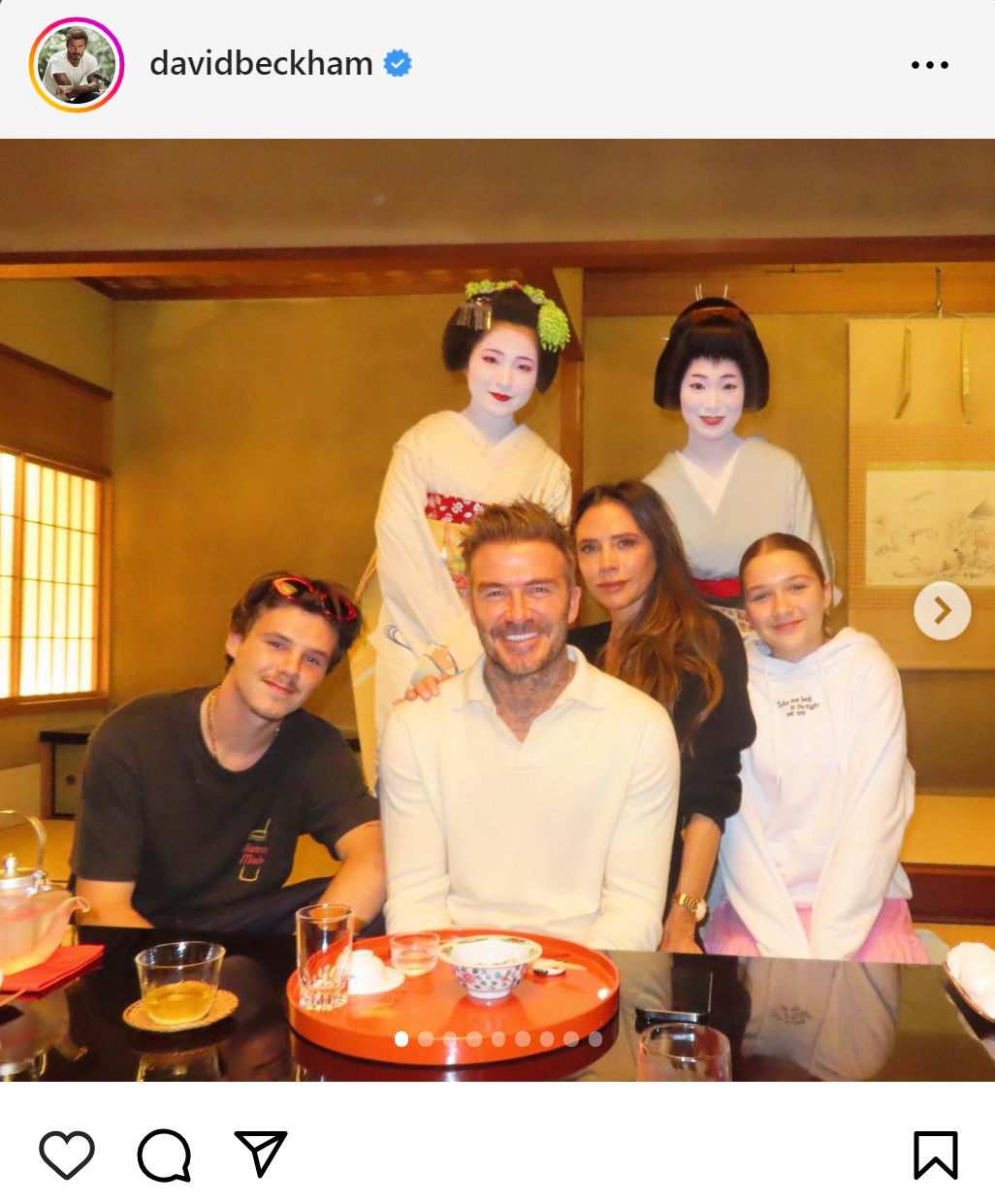 ベッカム氏のインスタグラムから
