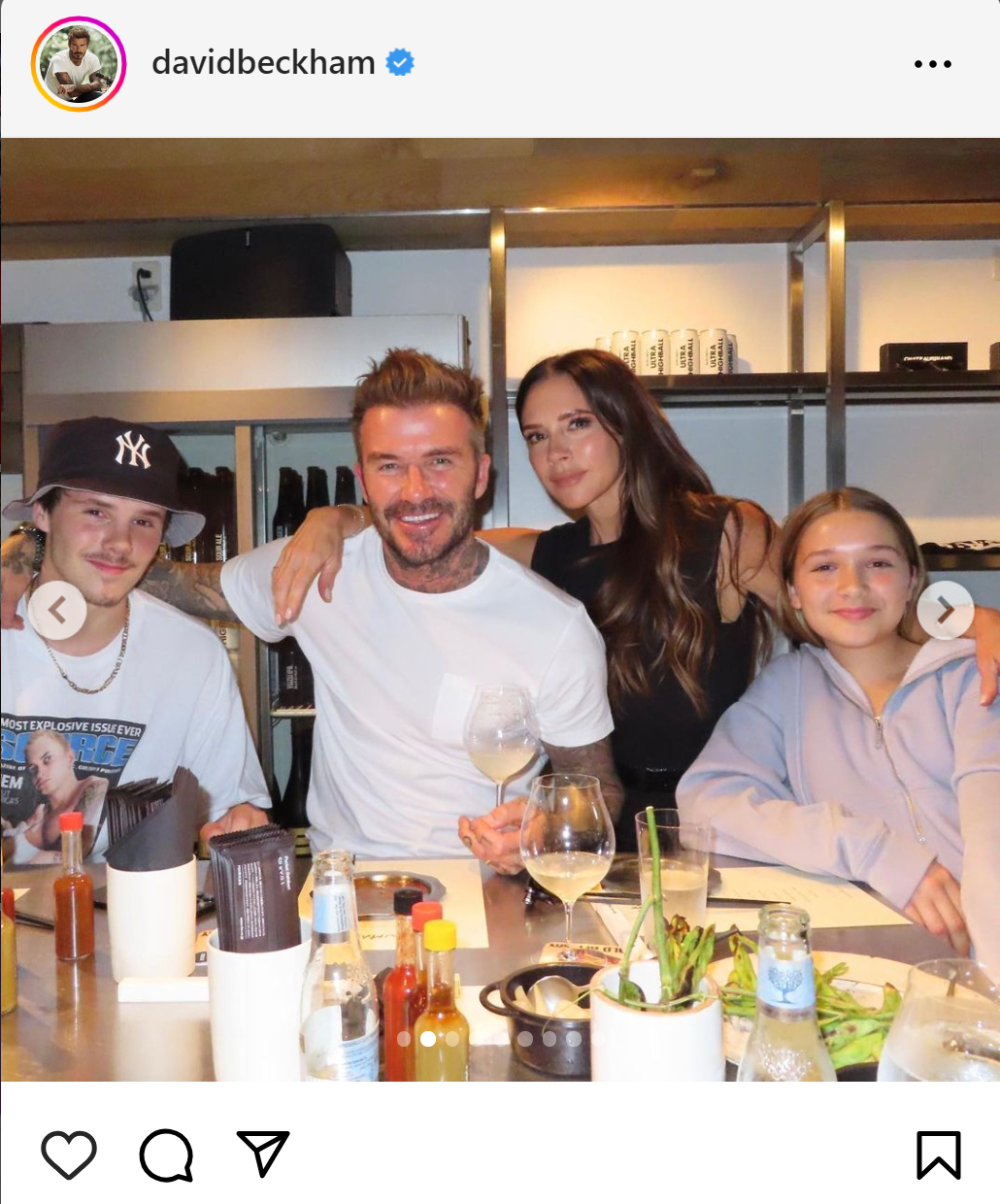 ベッカム氏のインスタグラムから