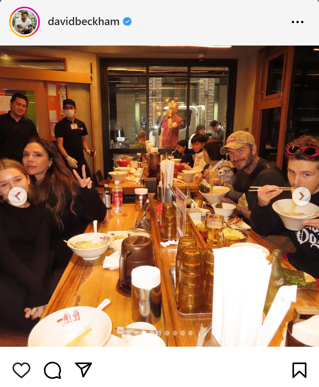 ベッカム氏のインスタグラムから