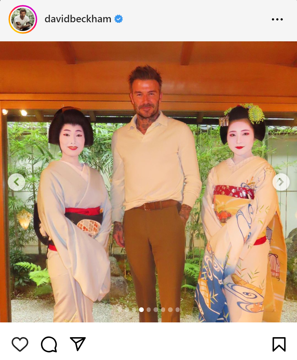 ベッカム氏のインスタグラムから