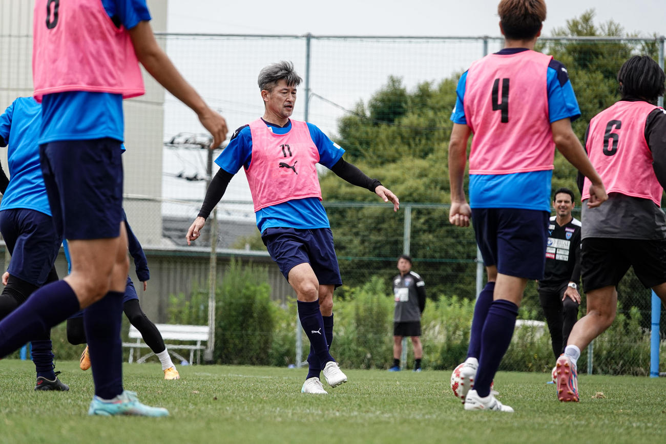 横浜FCの練習に参加したカズ(C)YOKOHAMA FC