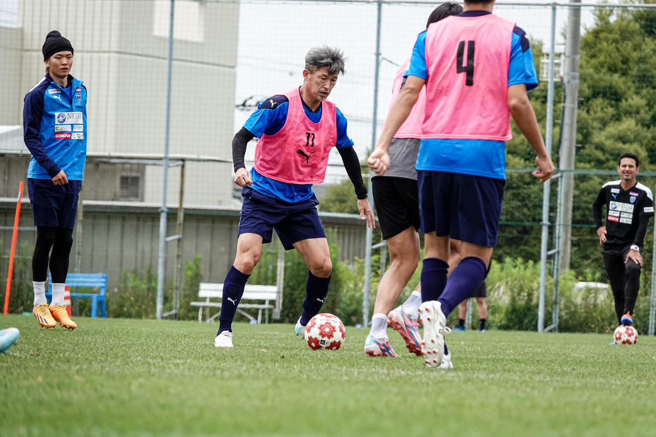 横浜FCの練習に参加したカズ(C)YOKOHAMA FC