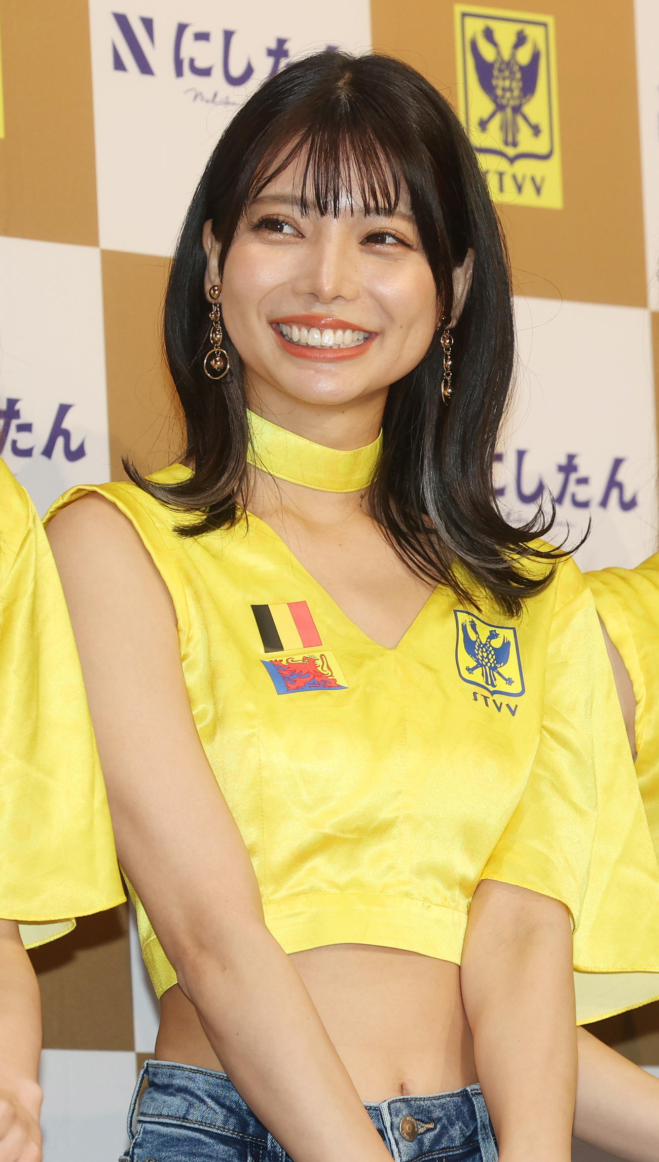 2代目シントトロイデンガールズに選ばれた米倉みゆ（撮影・野上伸悟）