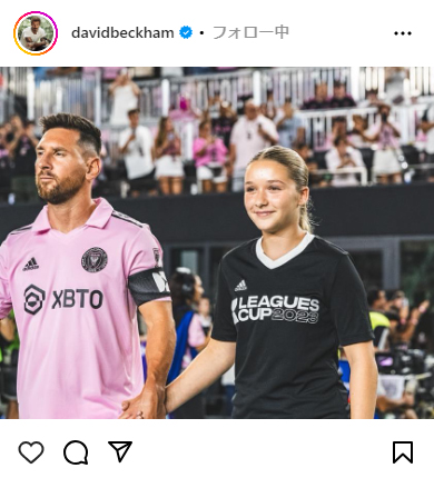 デビッド・ベッカム氏のインスタグラムから