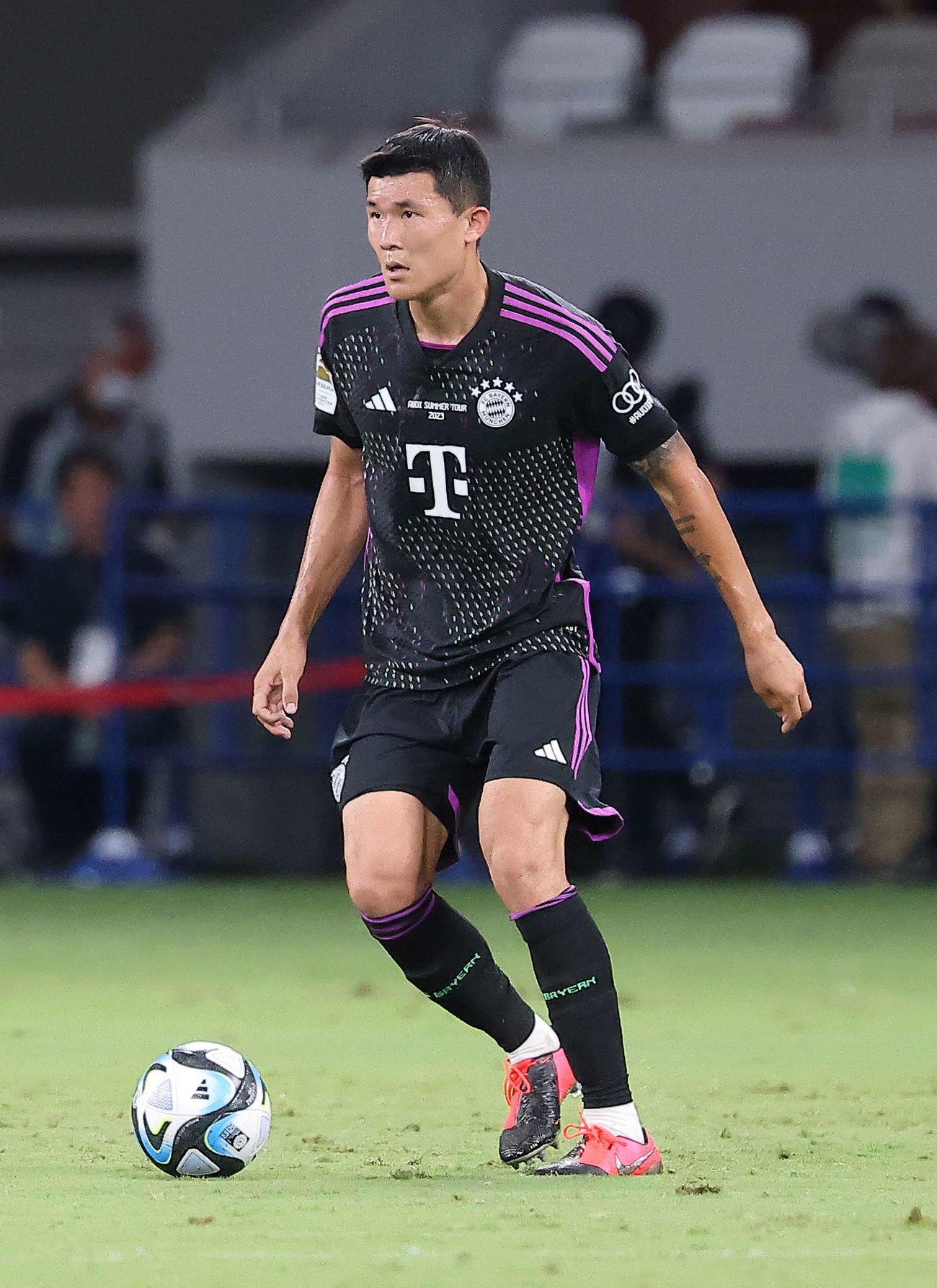 7月29日、川崎Fとの親善試合に出場したバイエルン・ミュンヘンのキム・ミンジェ