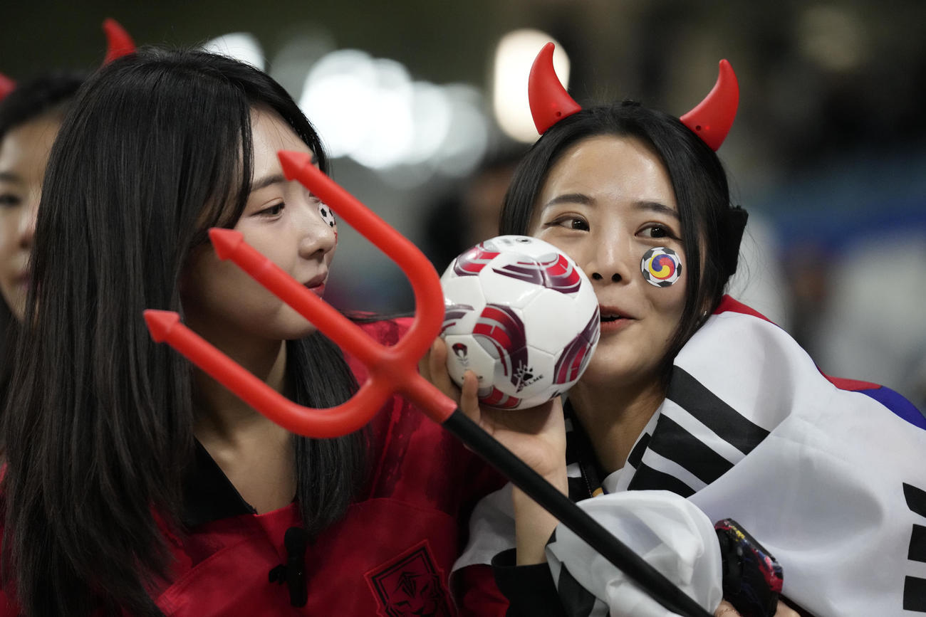 オーストラリア戦、応援に訪れた韓国のファン（AP）