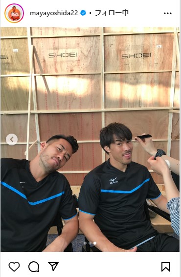 吉田麻也のインスタグラムから