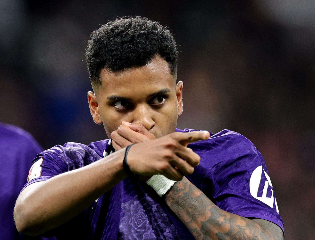 チーム2点目を決めて喜ぶレアル・マドリード　ロドリゴ（ロイター）