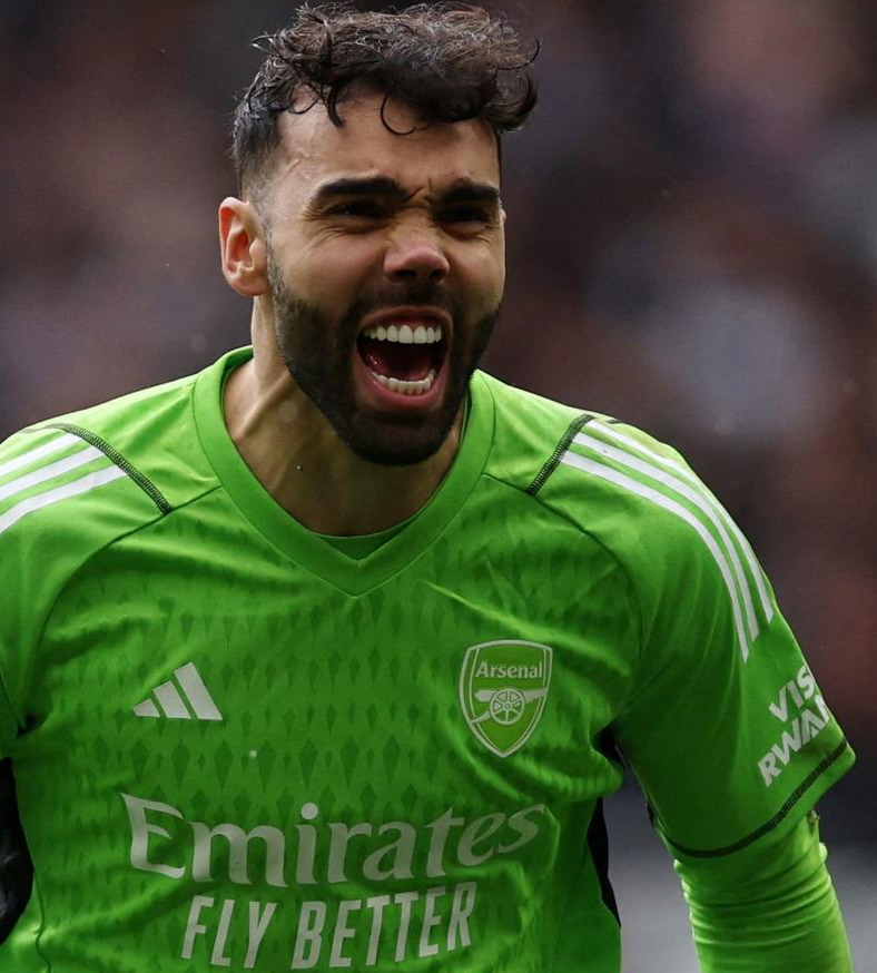 アーセナルGKダビド・ラヤ（4月28日撮影、ロイター）