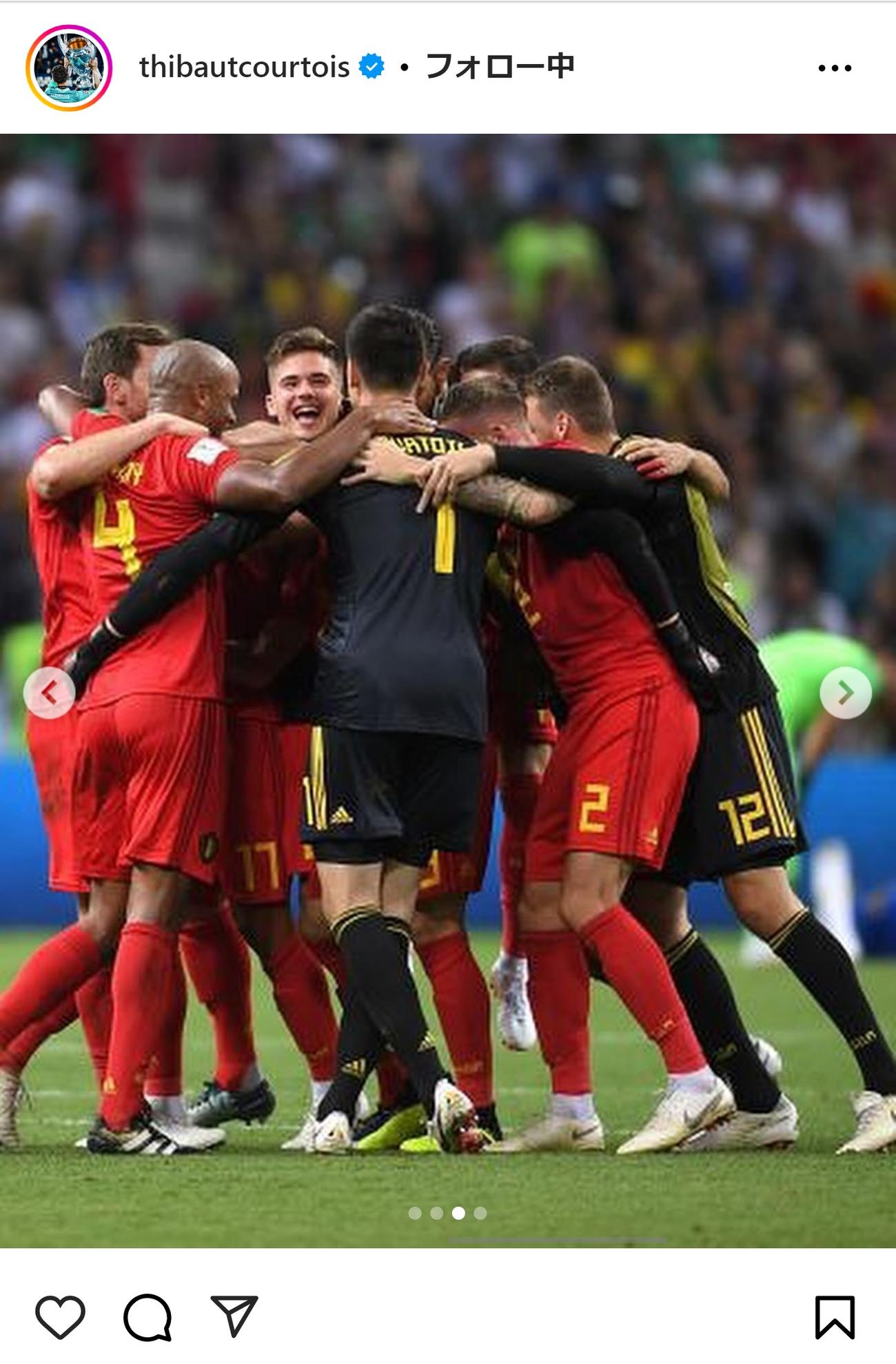 クルトワのインスタグラムから